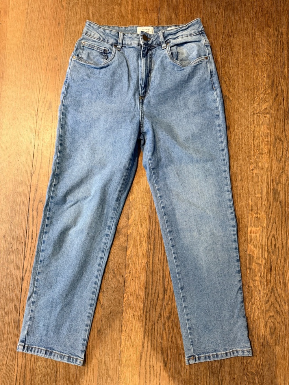 Cotton On High-Rise Straight Leg Light Blue Jeans